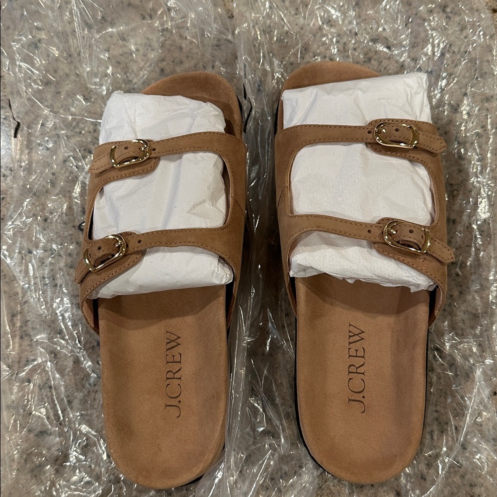 J. Crew New Colbie buckle sandals in suede - Picture 7 of 10